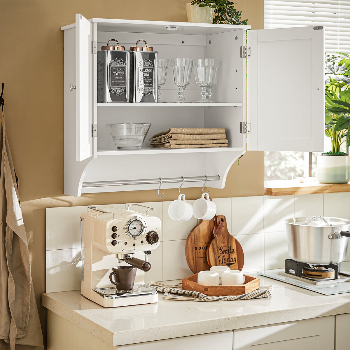 SoBuy BZR84-W, Bathroom Wall Cabinet Medicine Cabinet Storage Cabinet Cupboard, White