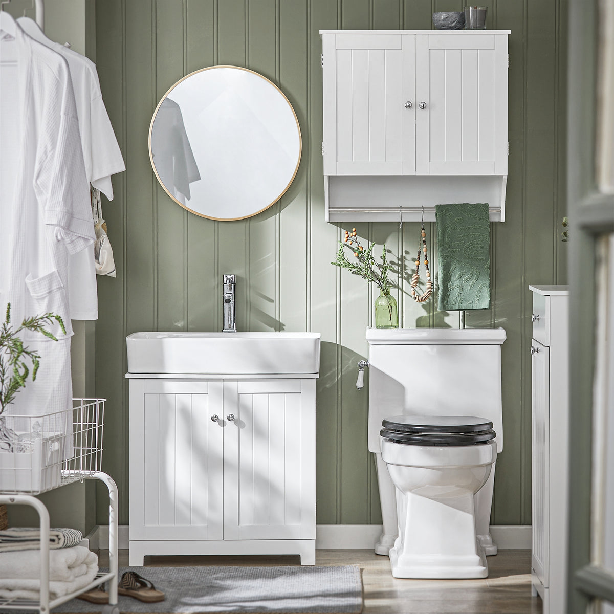 SoBuy BZR84-W, Bathroom Wall Cabinet Medicine Cabinet Storage Cabinet Cupboard, White
