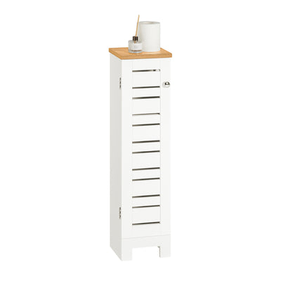 SoBuy BZR85-W, Bathroom Toilet Paper Roll Holder Cabinet Storage Cabinet, White