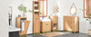 SoBuy BZR95-N, Bathroom Tall Cabinet Cupboard Storage Cabinet with Laundry Basket