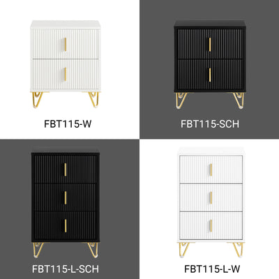 Drawer handle and joint detail SoBuy FBT115-L-SCH black nightstand quality finish