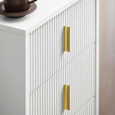 SoBuy FBT115-L-W, Bedside Table Bedside Cabinet Nightstand with 3 Drawers, Side Table for Bedroom Livimg Room White W40 x D40 x H63cm