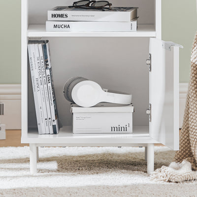 SoBuy FBT124-W, Bedside Table Night Stand Side Table End Table Coffee Table Lamp Table with Door, White