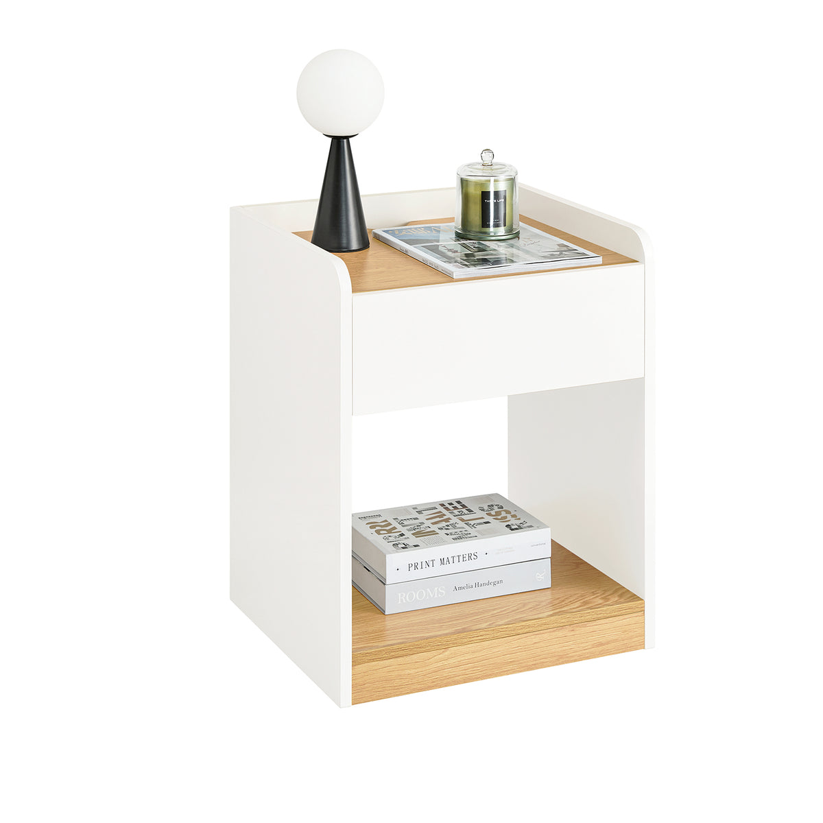 SoBuy FBT128-WN, Bedside Table Nightstand Side Table End Table Sofa Side Table Lamp Table, White