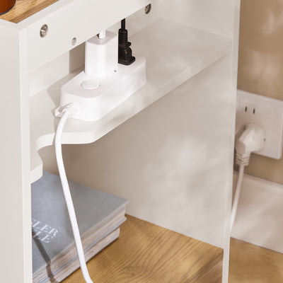 SoBuy FBT128-WN, Bedside Table Nightstand Side Table End Table Sofa Side Table Lamp Table, White