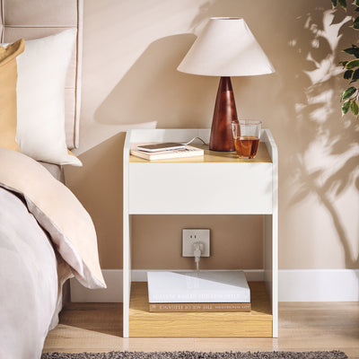 SoBuy FBT128-WN, Bedside Table Nightstand Side Table End Table Sofa Side Table Lamp Table, White