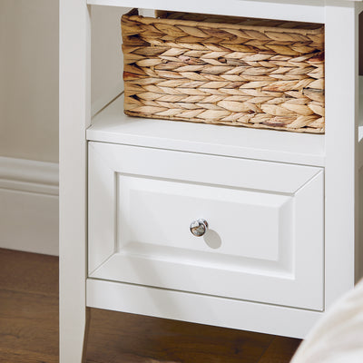 SoBuy FBT131-W, Bedside Table Night Stand Side Table End Table Coffee Table Lamp Table with Drawer, White