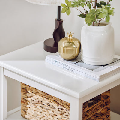 SoBuy FBT131-W, Bedside Table Night Stand Side Table End Table Coffee Table Lamp Table with Drawer, White
