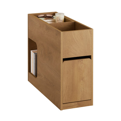 SoBuy FBT158-N Slim Sofa Side Table with Removable Tray & Drawer – 25cm Wide, Living Room & Bedroom End Table, Wood