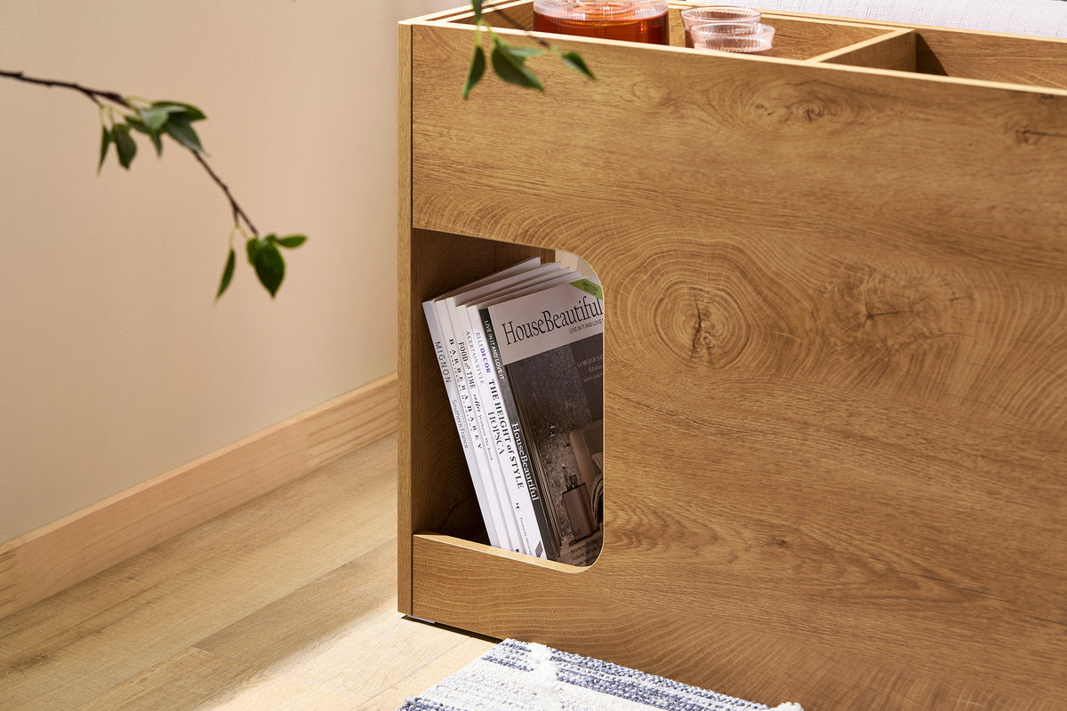 SoBuy FBT158-N Slim Sofa Side Table with Removable Tray & Drawer – 25cm Wide, Living Room & Bedroom End Table, Wood