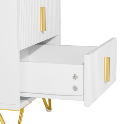SoBuy FBT168-W, Bedside Table, Bedside Cabinet, Nightstand with 3 Drawers and Shelf, Side Table for Bedroom Living Room, White W40 x D40 x H63cm