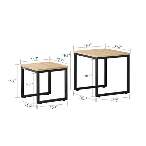 SoBuy FBT42-N, Nesting Tables, Set of 2 Coffee Table Side Table End Table