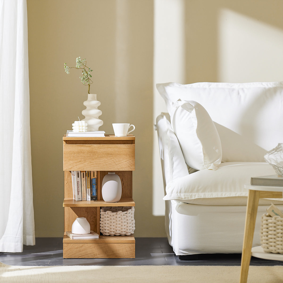 SoBuy FBT49-N, Bedside Table Night Stand Side Table End Table Coffee Table, Wood