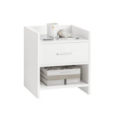 SoBuy FBT66-W, Side Table End Table Bedside Table Night Table Stand with Drawer, White