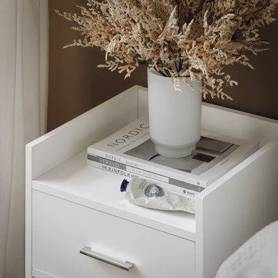 SoBuy FBT66-W, Side Table End Table Bedside Table Night Table Stand with Drawer, White