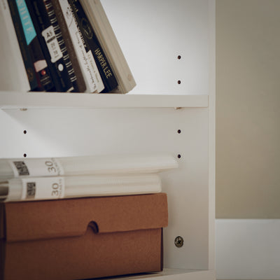 SoBuy FBT68-W, 3 Tiers Bookcase Storage Shelf on Wheels, Desk Side Printer Shelf, White