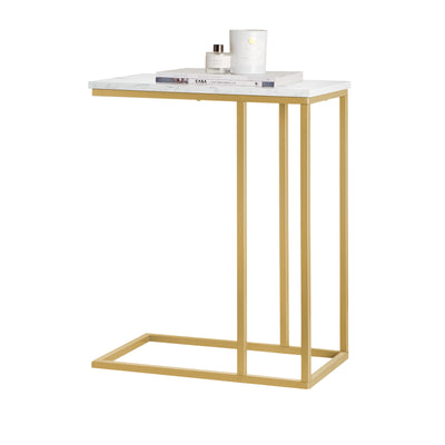 SoBuy FBT87-G, Side Table End Table Coffee Tea Table, Bed Sofa Side Table Laptop Table, Gold