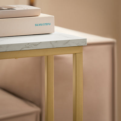 SoBuy FBT87-G, Side Table End Table Coffee Tea Table, Bed Sofa Side Table Laptop Table, Gold