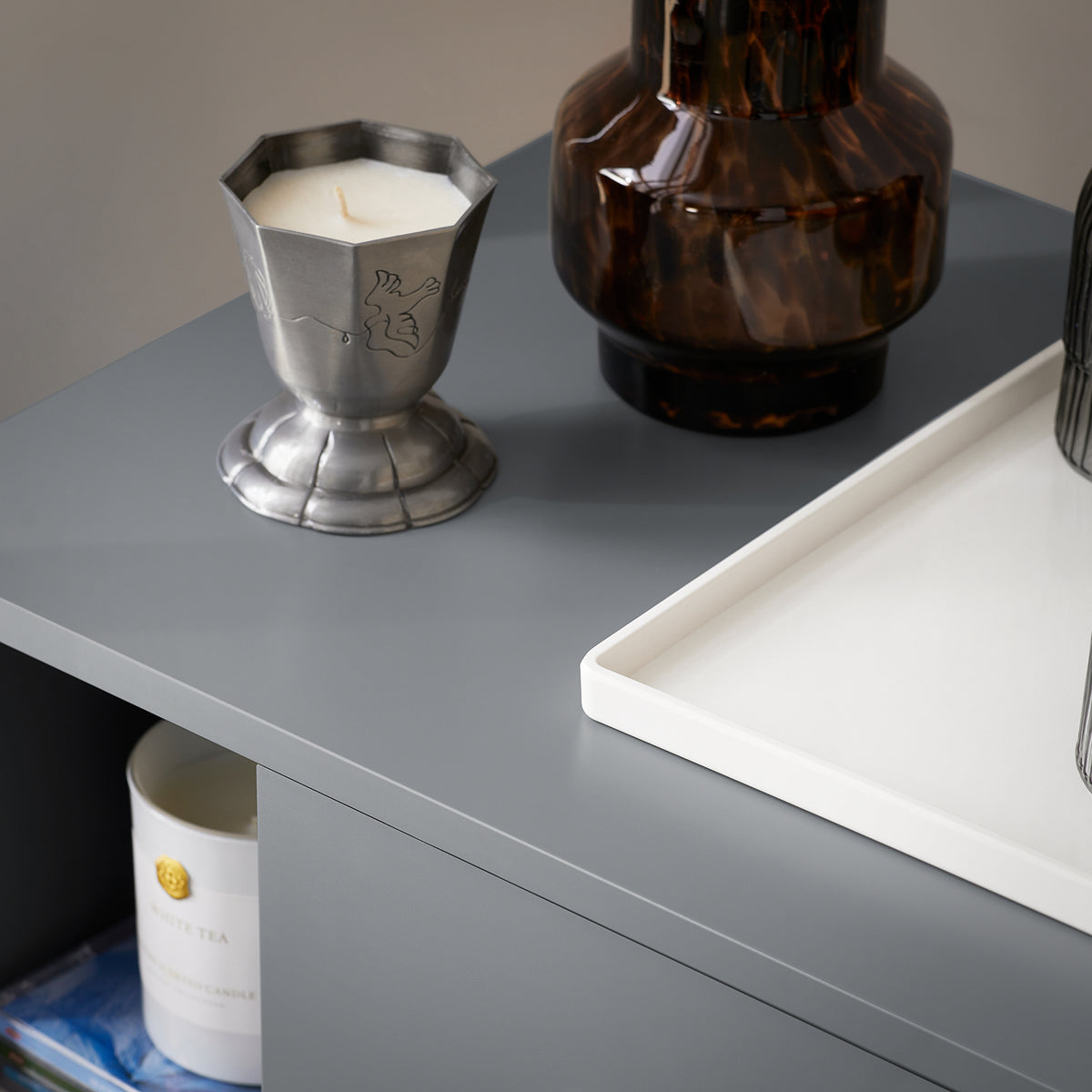 SoBuy FBT95-HG, Bedside Table End Table Sofa Table Nightstand Lamp Table, Grey