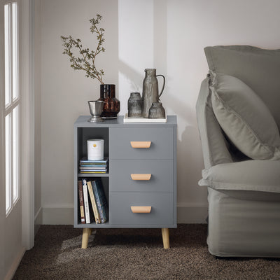 SoBuy FBT95-HG, Bedside Table End Table Sofa Table Nightstand Lamp Table, Grey