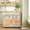 SoBuy FKW107-II-WN, Kitchen Cabinet Cupboard Kitchen Island Kitchen Storage Trolley