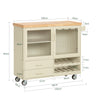 SoBuy FKW114-MI, Kitchen Island Kitchen Storage Trolley Sideboard on Wheels
