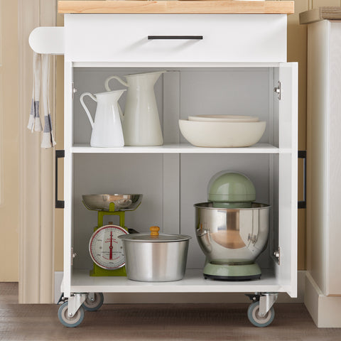 SoBuy FKW119-WN, Kitchen Storage Trolley Mobile Kitchen Cabinet Cupboard