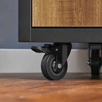 SoBuy FKW122-SCH, Kitchen Trolley Kitchen Storage Trolley Mobile Kitchen Cabinet, Black