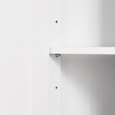 SoBuy FKW128-II-ST, Kitchen Island on Wheels Rolling Storage Trolley with Expandable Worktop Kitchen Storage Unit Cabinet Sideboard Perfect for Kitchen Organisation W130 x D46/71 x H91cm White
