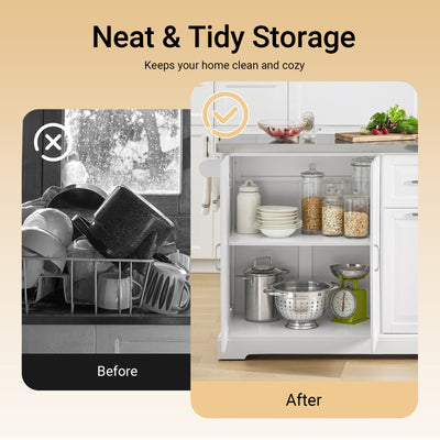 SoBuy FKW128-II-ST, Kitchen Island on Wheels Rolling Storage Trolley with Expandable Worktop Kitchen Storage Unit Cabinet Sideboard Perfect for Kitchen Organisation W130 x D46/71 x H91cm White