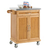 SoBuy FKW13-N, Bamboo Kitchen Storage Trolley Cart + Free Bathtub Rack FRG104-N