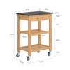 SoBuy FKW28-SCH, Bamboo Kitchen Storage Trolley + Free Bathtub Rack FRG104-N
