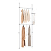 SoBuy FRG109-II-HG, Telescopic Clothes Rail, Heavy Duty Clothes Rack, Adjustable Open Wardrobe with Hanging Rails for Bedroom, Walk-in Closet Grey