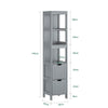 SoBuy FRG126-SG, Tall Bathroom Storage Cabinet with 3 Shelves and 2 Drawers