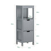 SoBuy FRG127-SG, Floor Standing Bathroom Storage Cabinet Unit with 1 Shelf and 2 Drawers