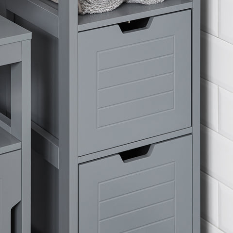 SoBuy FRG127-SG, Floor Standing Bathroom Storage Cabinet Unit with 1 Shelf and 2 Drawers