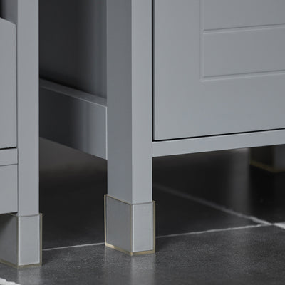 SoBuy FRG127-SG, Floor Standing Bathroom Storage Cabinet Unit with 1 Shelf and 2 Drawers, Grey