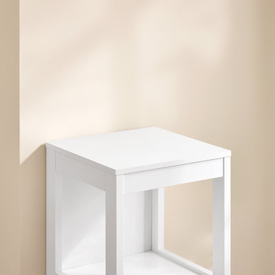 SoBuy FRG127-W, Bathroom Cabinet Storage Cabinet with 1 Shelf and 2 Drawers, White