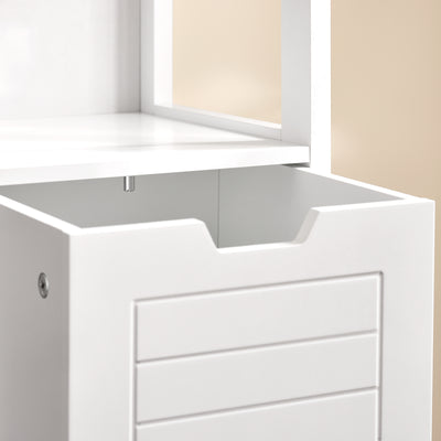 SoBuy FRG127-W, Bathroom Cabinet Storage Cabinet with 1 Shelf and 2 Drawers, White