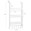 SoBuy FRG150-W, Refrigerator Hanging Shelf, 3 Tiers Kitchen Shelf Spice Rack Kitchen Cabinet