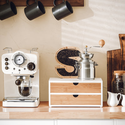 SoBuy FRG180-WN, Coffee Machine Stand & Coffee Pod Capsule Teabags Box Holder Organizer, White