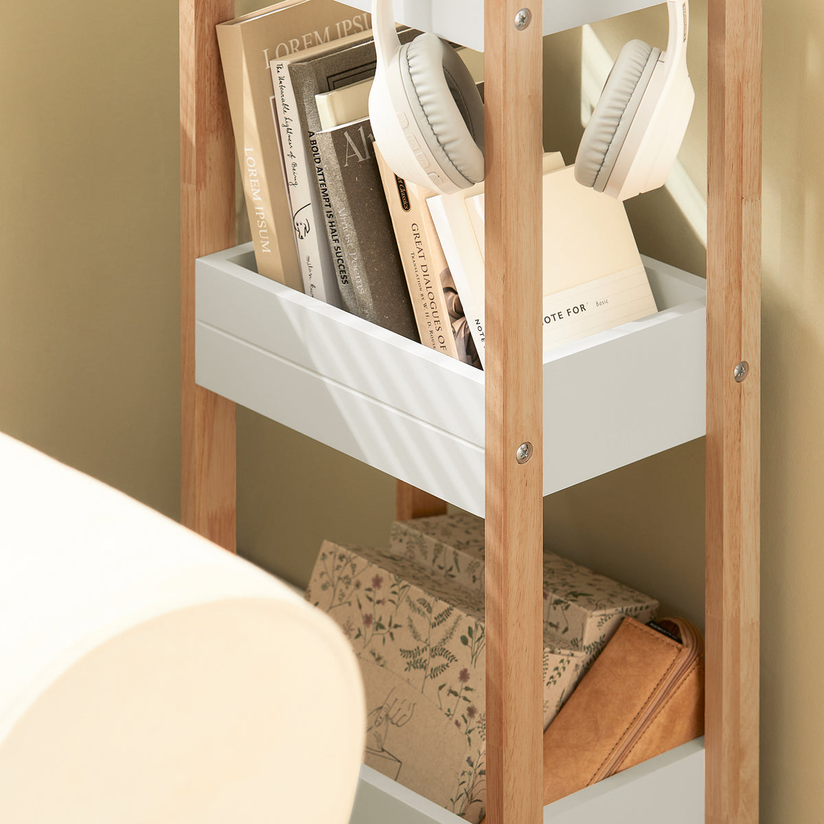 SoBuy FRG226-WN, 3 Tiers Bathroom Shelf Storage Display Shelf Rack Organizer Shelving Unit, White