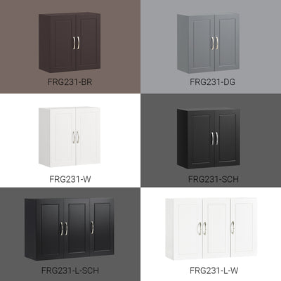 SoBuy FRG231-DG bathroom wall cabinet dark grey – lifestyle scene 3, anti-tip safety strap detail