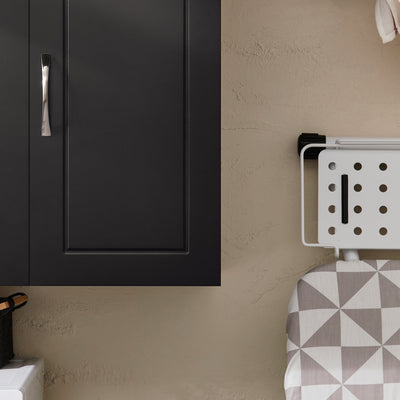 SoBuy FRG231-L-SCH, Bathroom Wall Cabinet Mounted Storage Unit with Adjustable Shelf and 3 Doors Small Slim Bathroom Cupboard for Towel & Toiletries Black W90 x D30 x H60cm