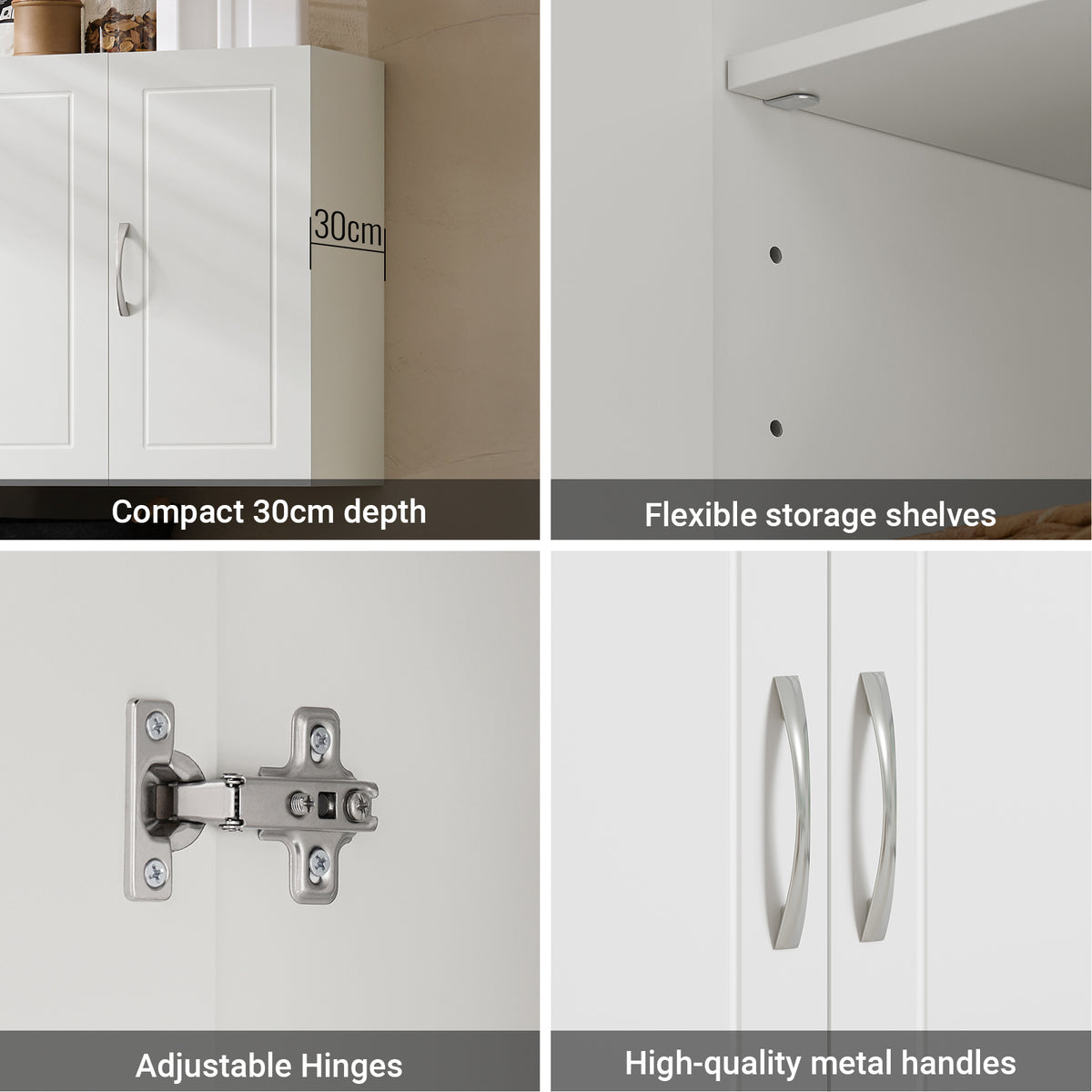 SoBuy FRG231-L-W wall cabinet in kitchen setting – wall mounted storage above worktop