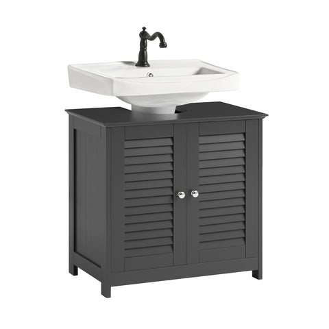 SoBuy FRG237-II-DG, Under Sink Cabinet Bathroom Vanity Unit, Suitable for Pedestal Sinks