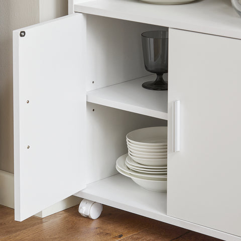 SoBuy FRG241-W, Kitchen Wheeled Storage Trolley, Kitchen Storage Cabinet Cupboard Unit