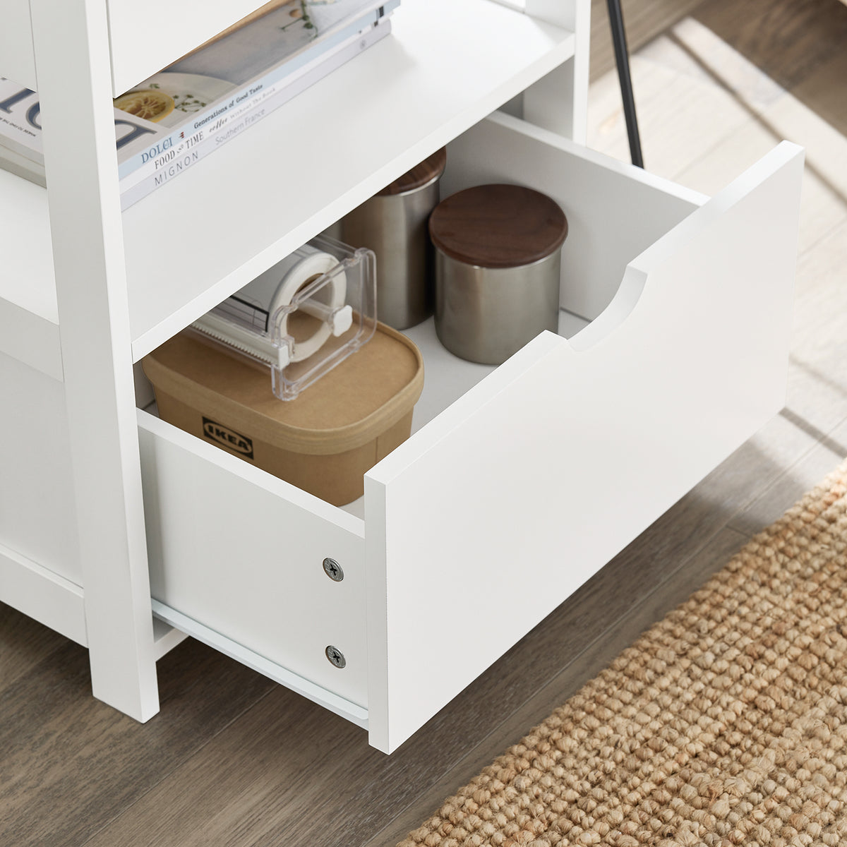 SoBuy FRG258-II-W, Bedside Table Nightstand Side Table End Table Lamp Table with 2 Drawers, White