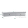 SoBuy FRG43-HG, Wall Mounted Display Storage Shelf Unit with 2 Drawers
