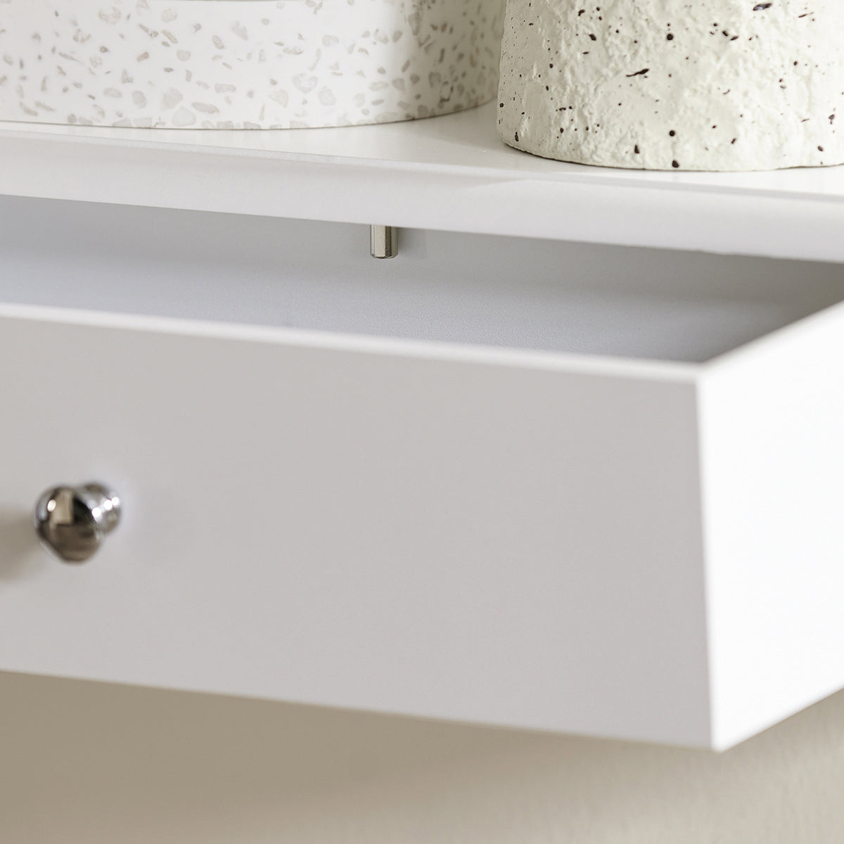 SoBuy FRG43-L-W, Floating Shelf Wall Drawers, Wall Storage Display Unit with 3 Drawers, White